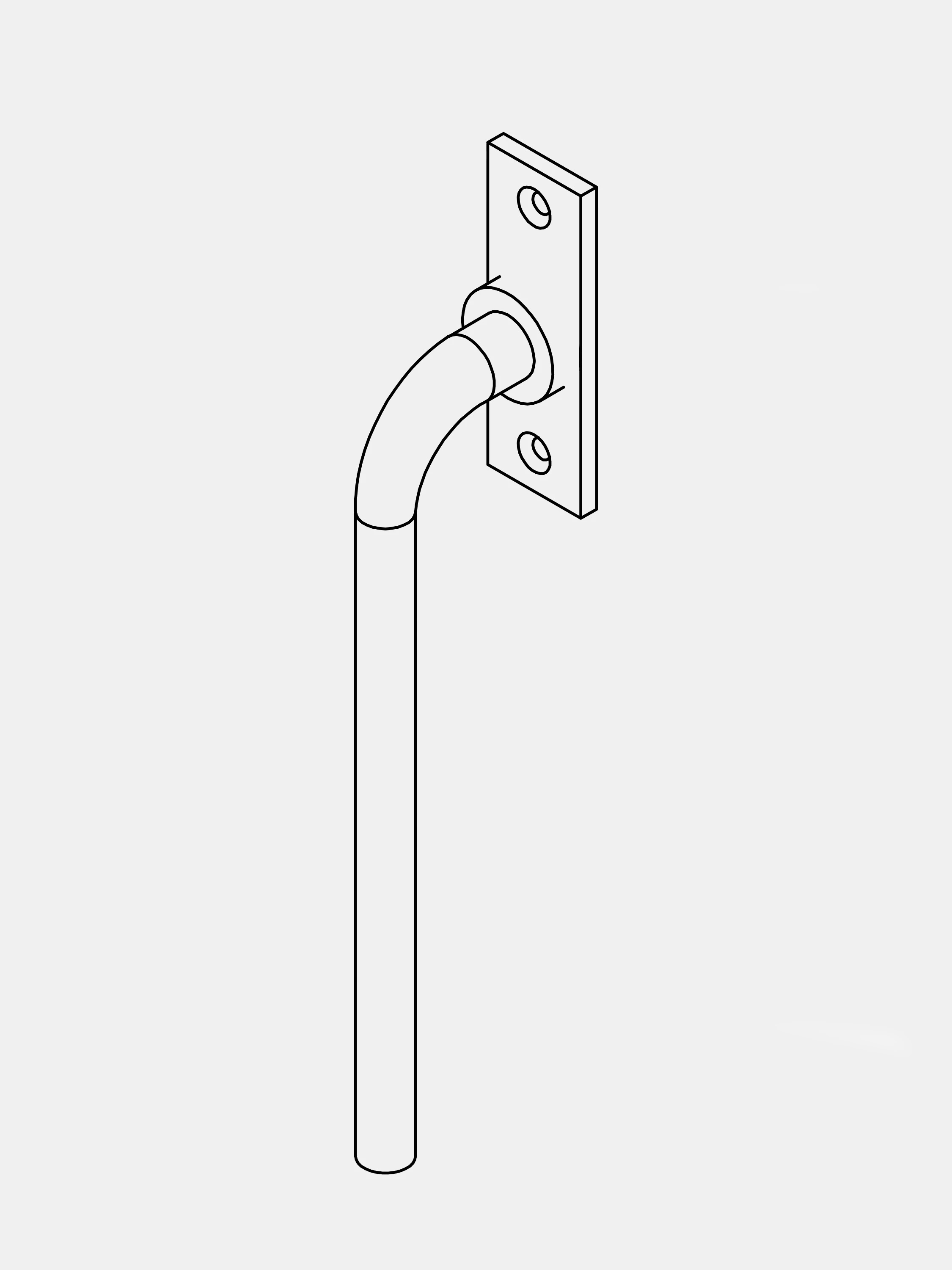 Sliding door lever handle