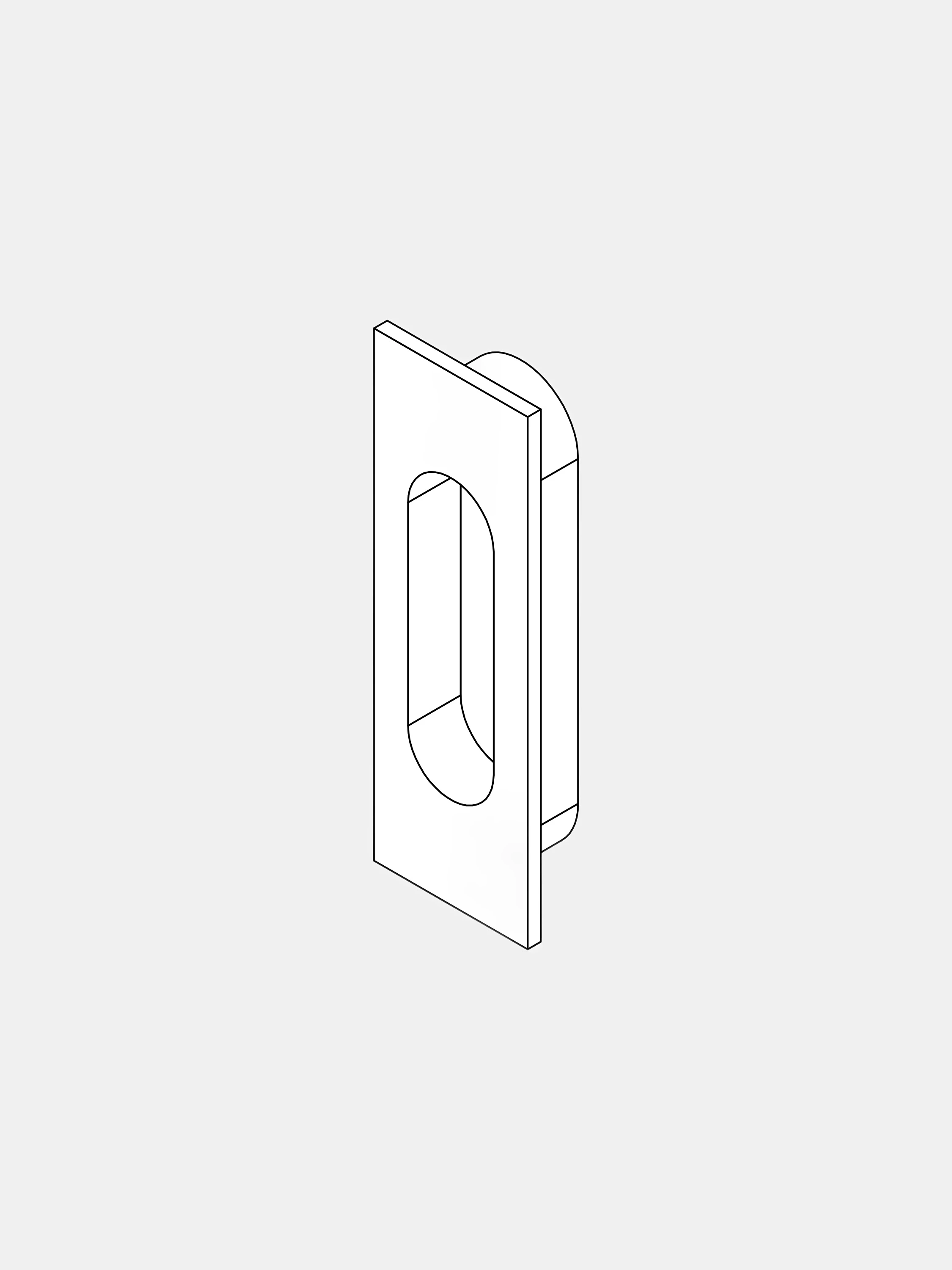 Flush pull for sliding door